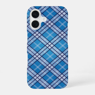 Blue Tartan iPhone 16 Case