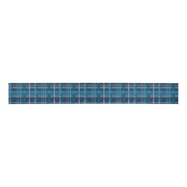 blue tartan pattern grosgrain ribbon (Front)