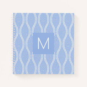 Blue Tatewaku Monogrammed Notebook
