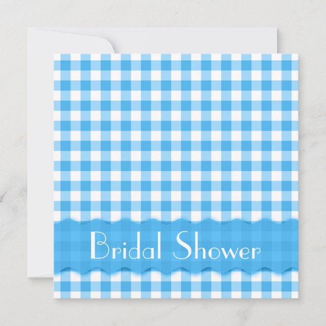 Blue Tea Party Bridal Shower Invitation (Front)