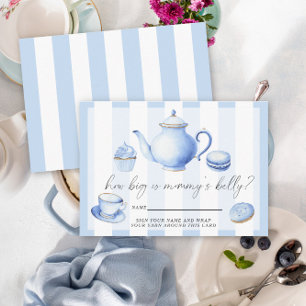 Blue Tea Party How big is mummy's belly  Enclosure Card