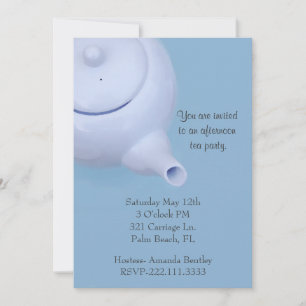 Blue Tea Party Invitation