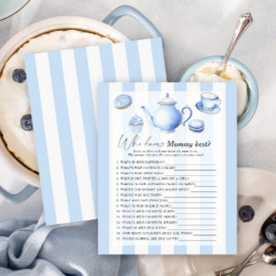 Blue tea party - Who knows mummy best game
