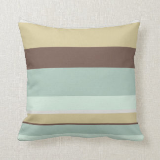 Blue Teacup Striped Pillow