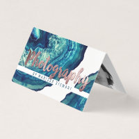 Blue Teal Agate Geode Stone Rose Gold Photographer
