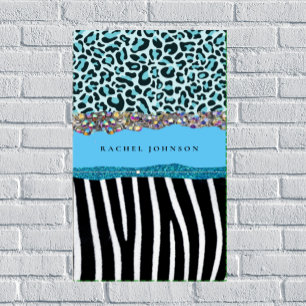 Blue Teal Black Turquoise Girly Modern Glam Retro  Bath Towel Set