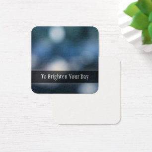 Blue & Teal Bokeh Photo Abstract Art Message Cards