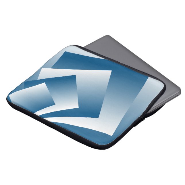 Blue Teal geometry Laptop Sleeve (Front Top)