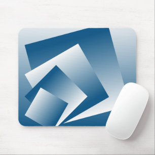 Blue Teal geometry Mouse Pad