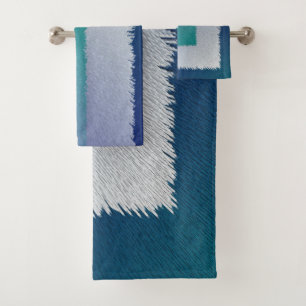 blue teal gray ex pastel bath towel set