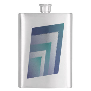blue teal gray ex pastel hip flask