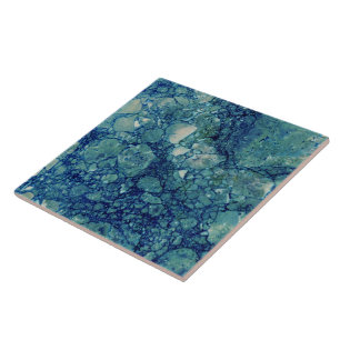 Blue Teal Green Marble Texture Ceramic Tile