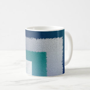 blue teal grey ex pastel coffee mug