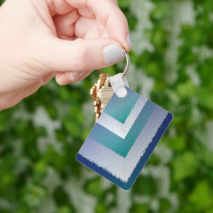 blue teal grey ex pastel key ring