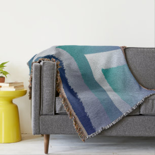 blue teal grey ex pastel throw blanket