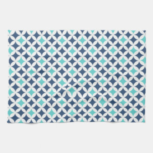 Blue Teal Pattern Kitchen Cloth Towel