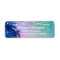 Blue Teal Pink Beach Palm Tree Return Address