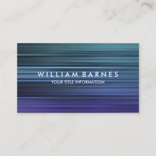 Blue Teal Stripes Business Card