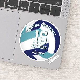 blue teal team colours volleyball player