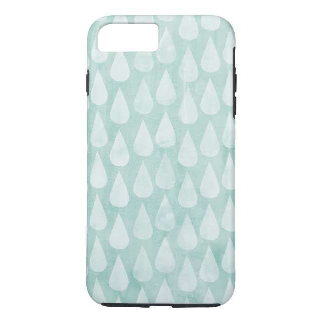 Blue/Teal Watercolor Raindrops Pattern Case-Mate iPhone Case (Back)