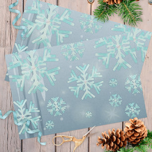 Blue Teal Winter Wonderland  Tissue Paper