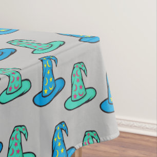 Blue + Teal Wizard Hats Tablecloth