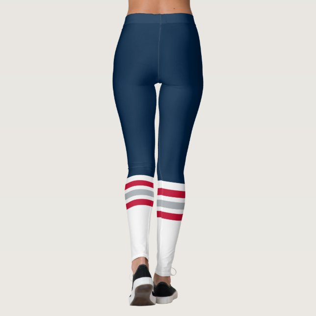Blue Team Tube Sock Leggings (Back)