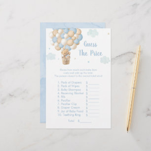 Blue Teddy Balloons Guess The Price Shower Game