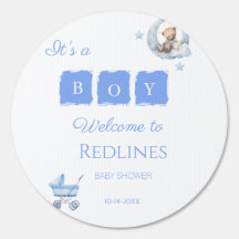 Blue Teddy Bear It’s a Boy Baby Shower