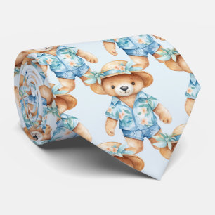 Blue Teddy Bear  Neck Tie