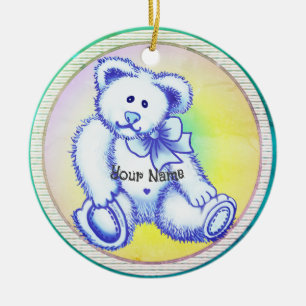Blue Teddy Bear  ornament 
