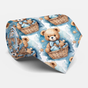 Blue Teddy Bear Tie