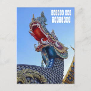 Blue Temple in Chiang Rai Thailand Postcard