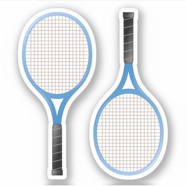 Blue tennis racket stickers (Front)