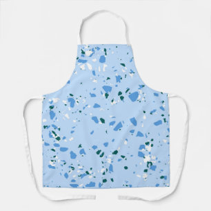 Blue Terrazzo Pattern Apron