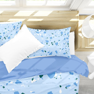 Blue Terrazzo Pattern Pillowcase