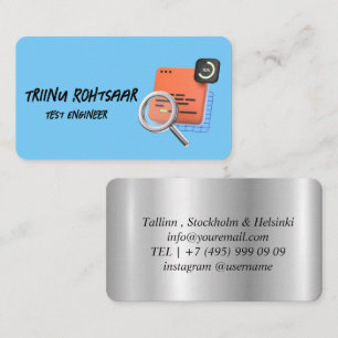 Blue Test Engineer Business Card