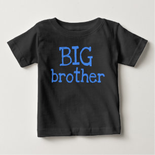 Blue Text BIG Brother Baby T-Shirt