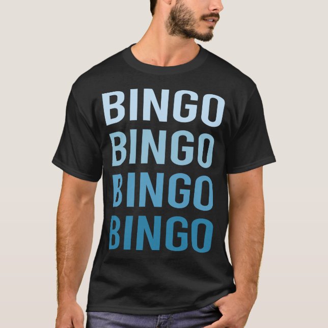 Blue Text Bingo T-Shirt (Front)