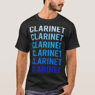 Blue Text Clarinet T-Shirt