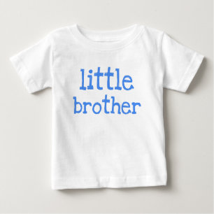 Blue Text  Little Brother Baby T-Shirt