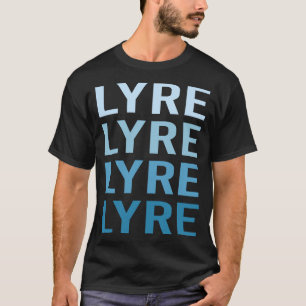 Blue Text Lyre T-Shirt