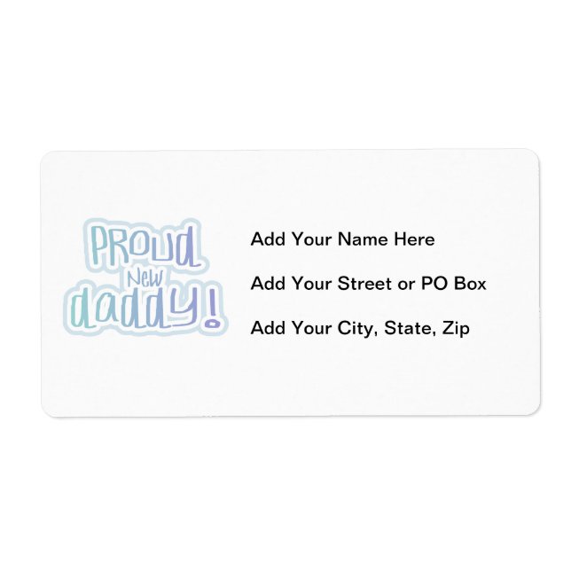 Blue Text Proud New Daddy Gifts (Front)