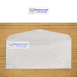 Blue Texts Business Return Address Label