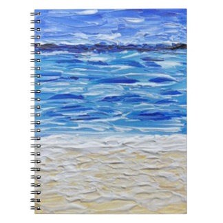 Blue Texture Beach Art Print Notebook
