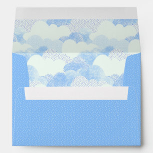 Blue Textured Clouds And Yellow Sun Envelope