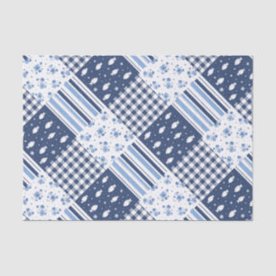 Blue Textures Tissue Paper