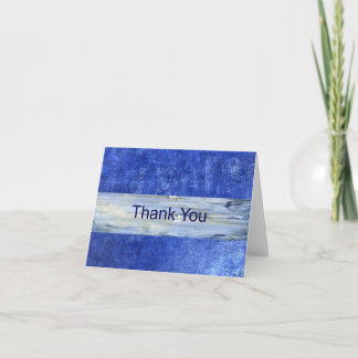 Blue Thank You Note Card