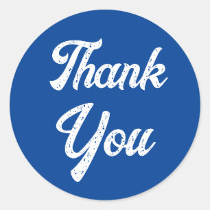 Blue Thank You Sticker