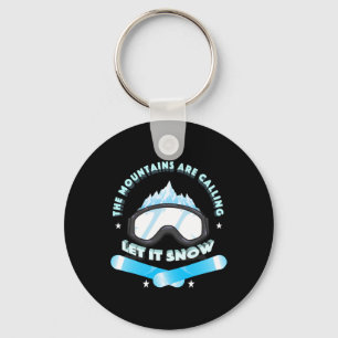 Blue The Mountains Are Calling Cool Novelty Key Ring
